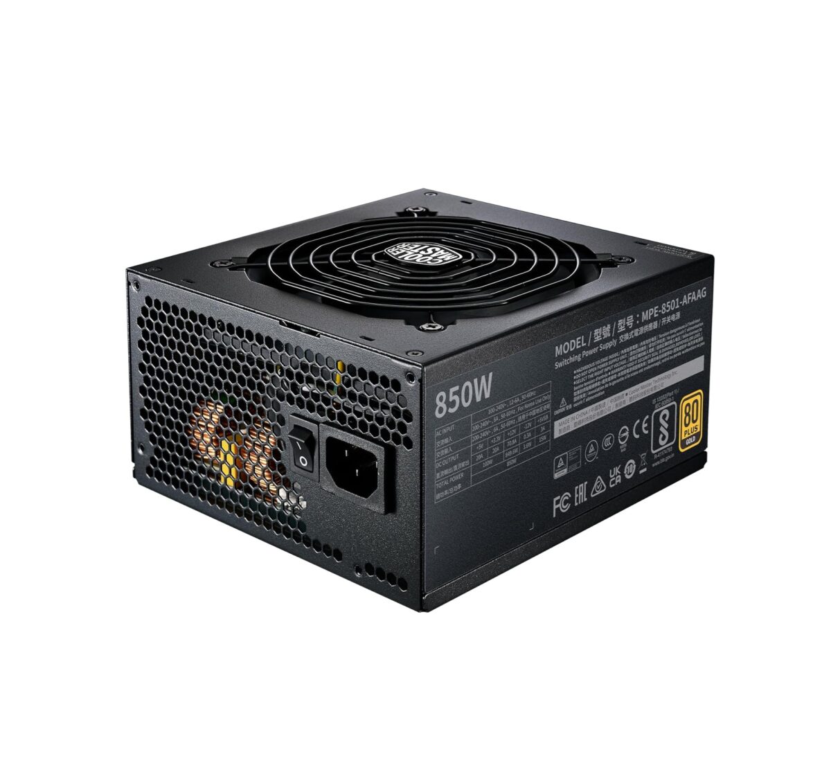 Fuente de Poder Cooler Master MWE Gold 850 V2 – 850W ATX Modular - Imagen 1
