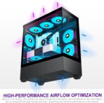Chasis FOIFKIN ATX Media Torre – 6 Ventiladores ARGB PWM, Vidrio Templado, USB-C - Imagen 2