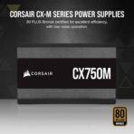 Fuente de Poder Corsair CX750M – 750W ATX, 80 PLUS Bronze - Semi-Modular - Imagen 2