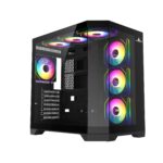 Funda ATX Gaming Iceberg Crystal Edge – Vista Panorámica 3 Lados Vidrio Templado + 7 Ventiladores ARGB