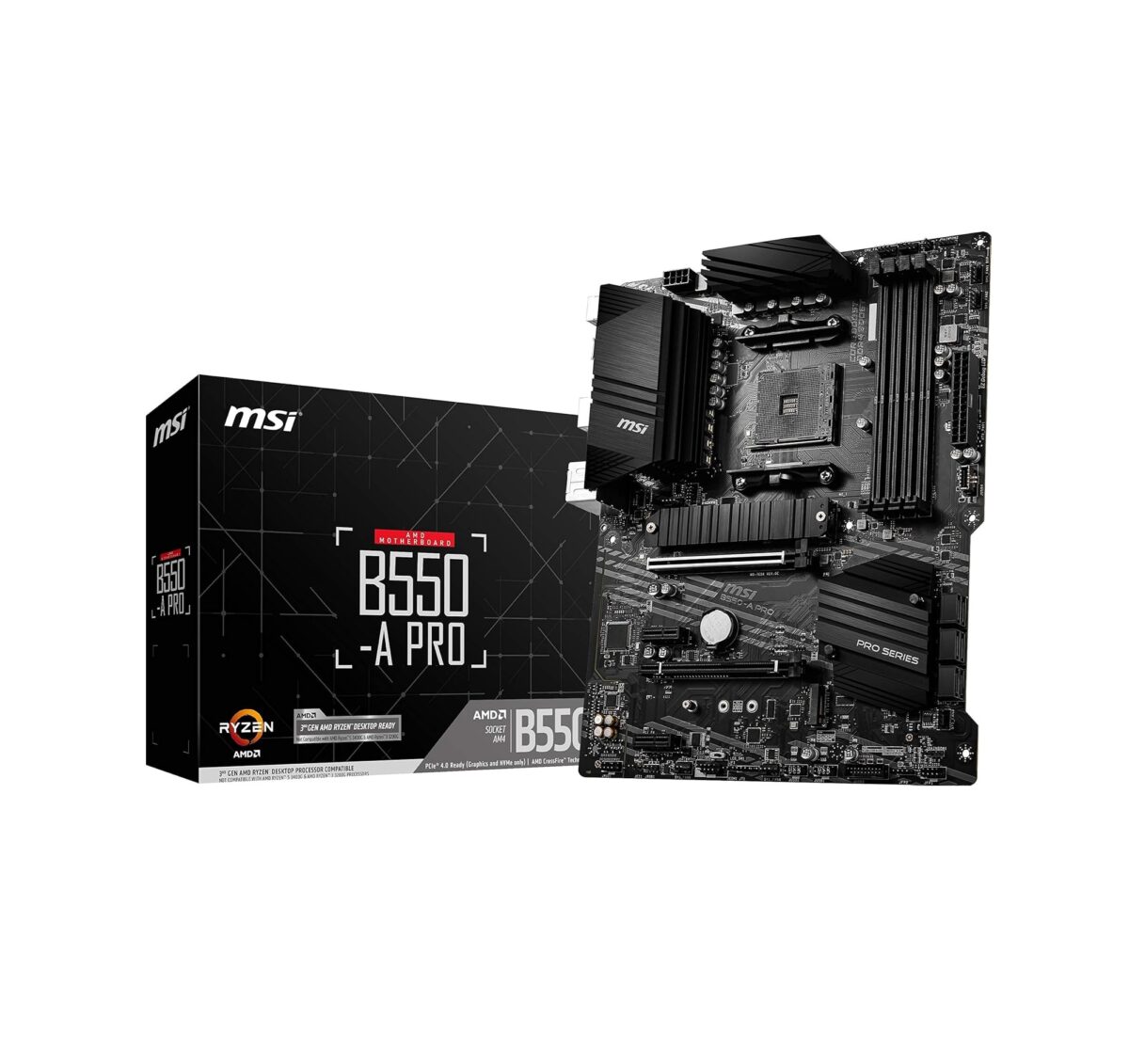 MSI B550-A PRO ProSeries – Placa Base ATX AM4, DDR4, PCIe 4.0, M.2, USB 3.2 Gen 2 - Imagen 1