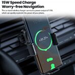 Toocki – Cargador Inalámbrico para Coche 15W con Sujeción Automática - Imagen 4