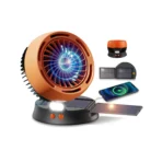 Ventilador Solar Portátil EVERIZ – Batería 10000mAh - 4 Velocidades - LED