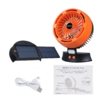 Ventilador Solar Portátil EVERIZ – Batería 10000mAh - 4 Velocidades - LED - Imagen 6