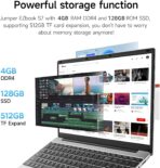 Laptop Jumper EZbook S7Hi 15.6” – 4GB RAM, 128GB SSD Expandible 1TB, Windows - Imagen 4