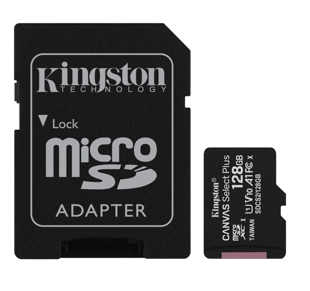 Tarjeta microSDXC Canvas Select Plus de 128 GB de Kingston con Adaptador | Hasta 100 MB/s | A1 Clase 10 UHS-I - Imagen 2