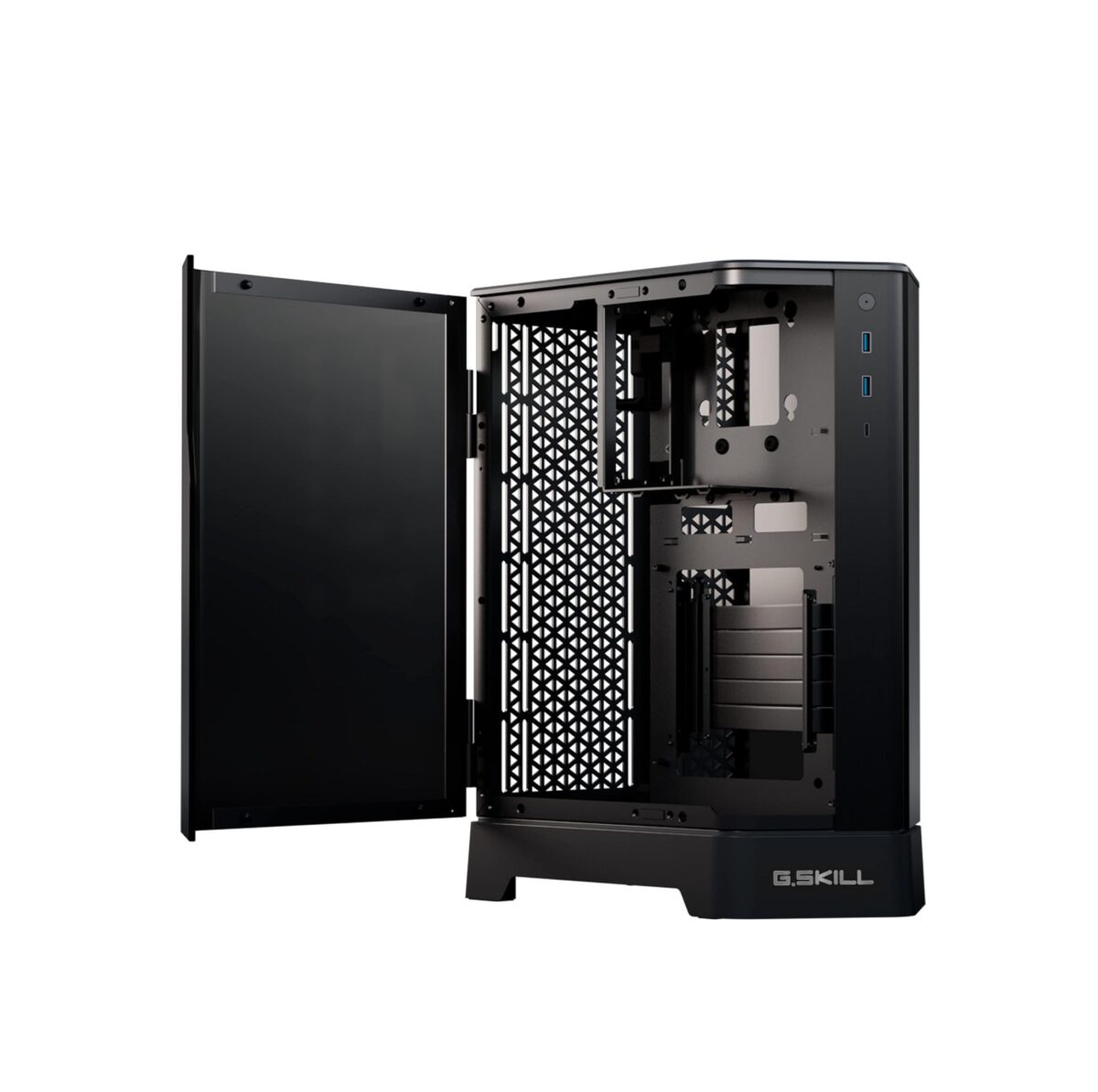 G.SKILL Z5i Mini-ITX – Case Gaming con Vidrio Templado Curvo, Negro, Compatible con GPU 330mm y Radiadores 280mm - Imagen 4