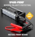 Arrancador de Batería Portátil Sharmeal 4000A – Jump Starter para Autos hasta 10.0L Gas y 8.0L - Imagen 6