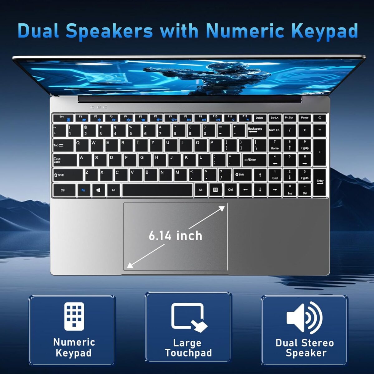 NIAKUN VenBook 15.6” – Windows 11 Pro, Intel Celeron N4020 hasta 2.6GHz, 8GB RAM, 256GB - Imagen 5