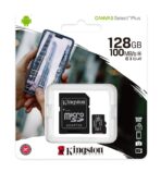 Tarjeta microSDXC Canvas Select Plus de 128 GB de Kingston con Adaptador | Hasta 100 MB/s | A1 Clase 10 UHS-I