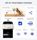 Cámara de Seguridad Veise 2K Indoor – 360° Pan/Tilt, Detección Inteligente, Audio Bidireccional - Imagen 3