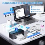 Impresora Térmica Bluetooth 4x6 NelkoGlobal – Inalámbrica para Negocios, Compatible con Android, iOS, Windows y Mac - Imagen 2