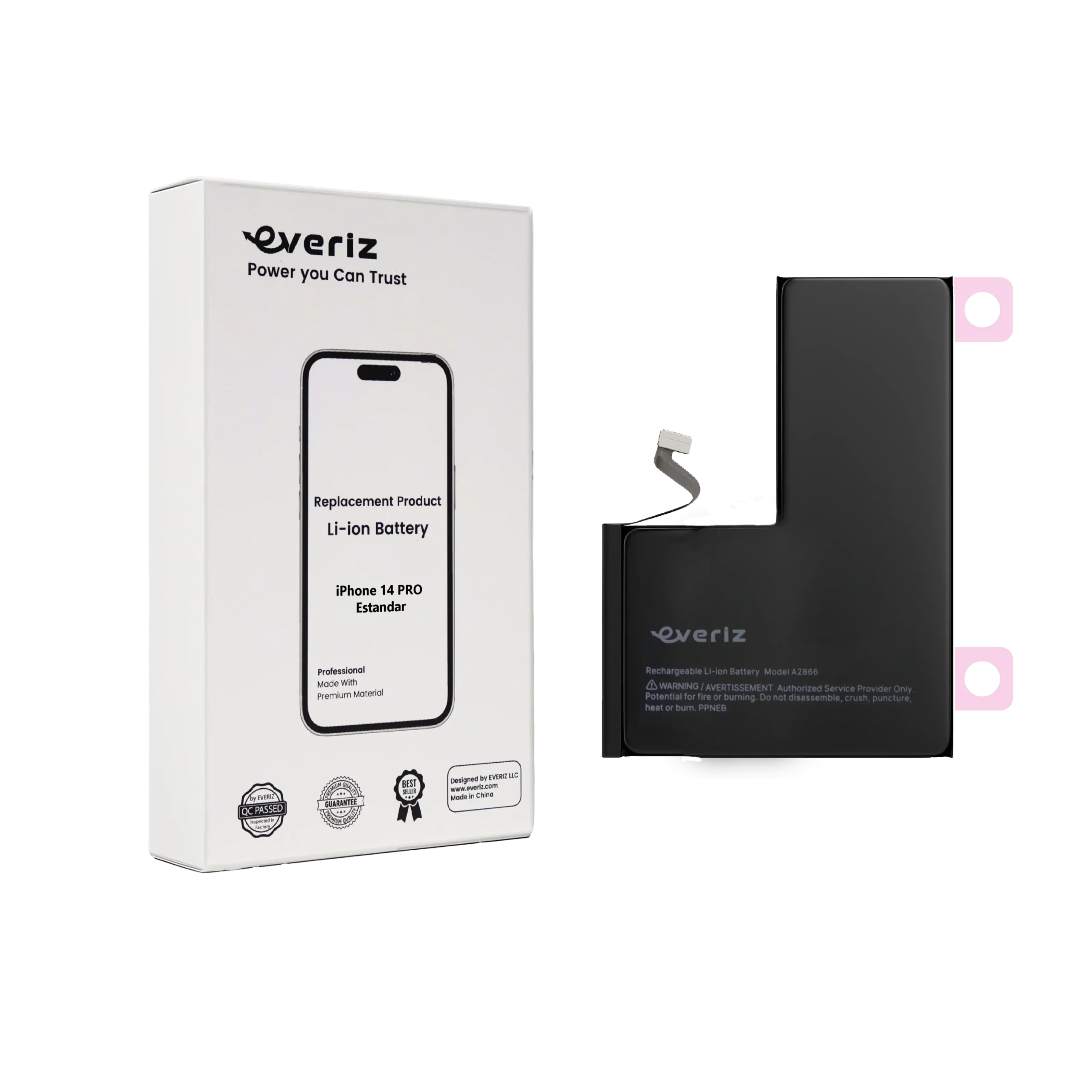 14 PRO S Batería iPhone 14 Pro – Estandar – EVERIZ - Imagen 1