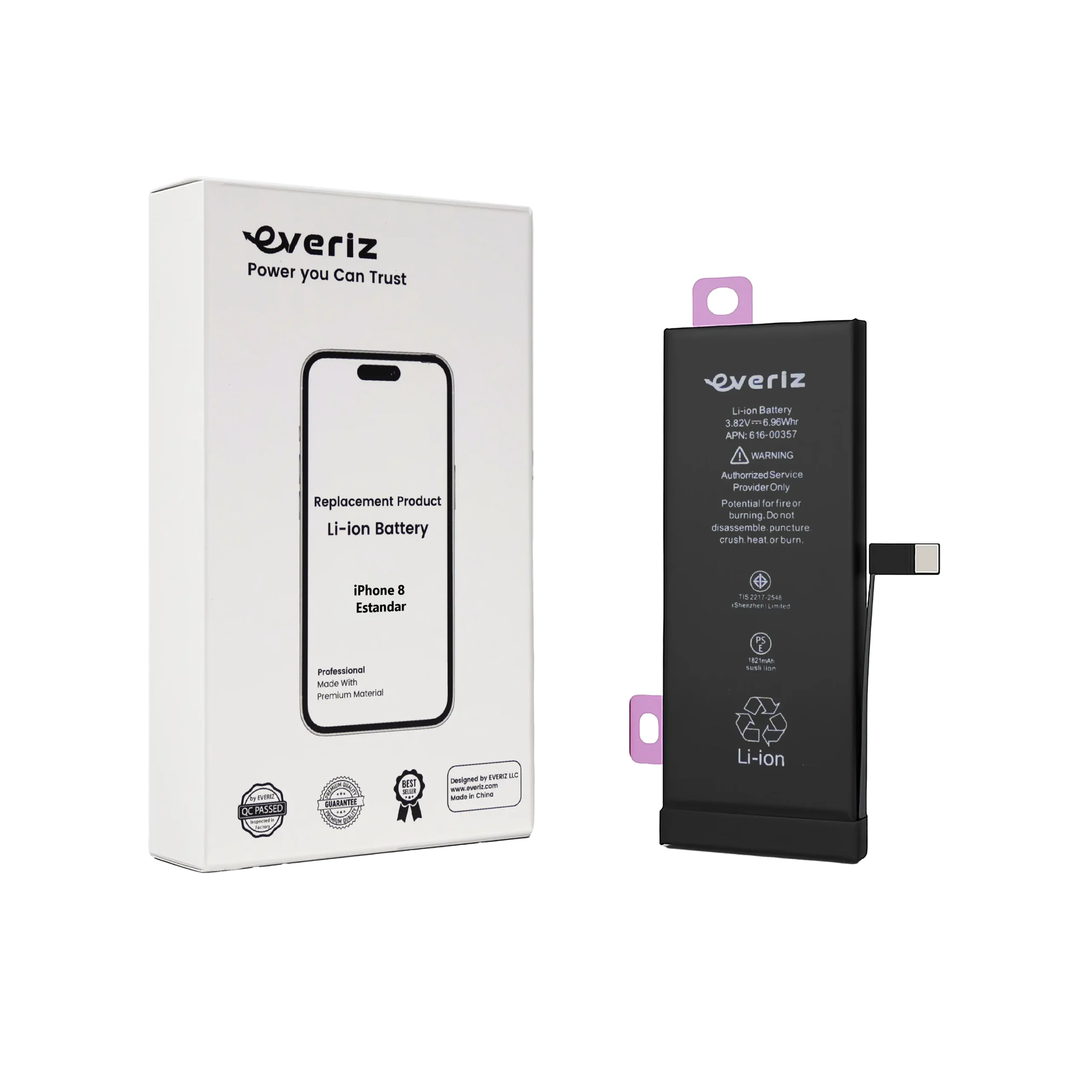 8 S Batería iPhone 8 – Estandar – EVERIZ - Imagen 1