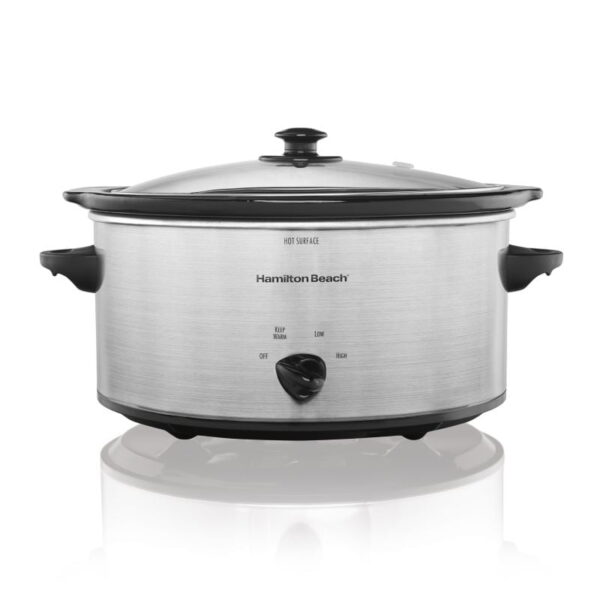 Olla de cocción lenta ovalada de 5 cuartos de galón Hamilton Beach 33156R