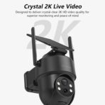 Cámara de Seguridad Galayou 2K WiFi Exterior Solar PTZ 360° con Visión Nocturna Color, PIR Humanoide - Imagen 2