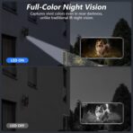 Cámara de Seguridad Galayou 2K WiFi Exterior Solar PTZ 360° con Visión Nocturna Color, PIR Humanoide - Imagen 4