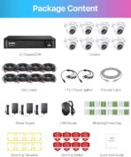 Sistema de Cámaras de Seguridad ZOSI 1080P H.265+ – DVR 8 Canales 5MP Lite con 8 Cámaras Domo Exterior - Imagen 4