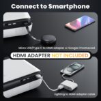 HAPPRUN Proyector, proyector Bluetooth nativo 1080P - Imagen 3