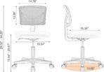 Sweetcrispy Silla de Escritorio sin Brazos - Imagen 5