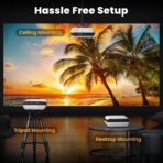 HAPPRUN Proyector, proyector Bluetooth nativo 1080P - Imagen 7