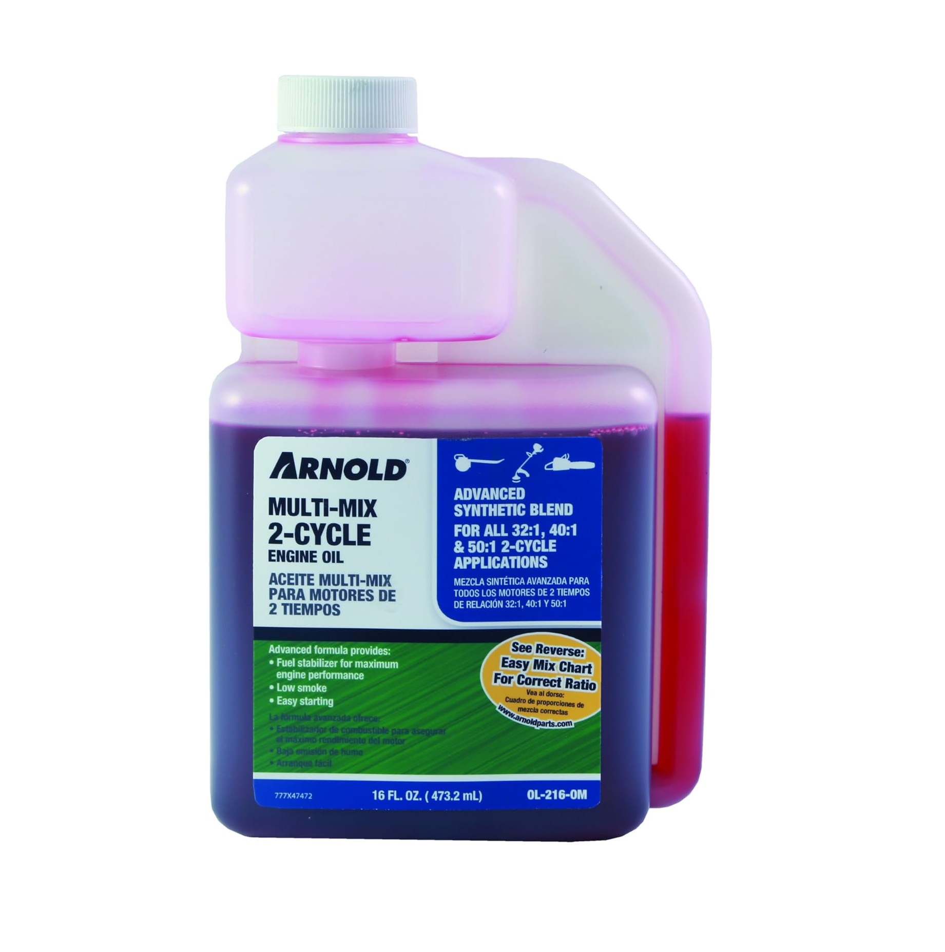 81kVP0Ako6L._AC_SL1500_ Arnold - Aceite de Motor de 2 Ciclos, 16 oz - Imagen 1
