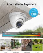 Sistema de Cámaras de Seguridad ZOSI 1080P H.265+ – DVR 8 Canales 5MP Lite con 8 Cámaras Domo Exterior - Imagen 6
