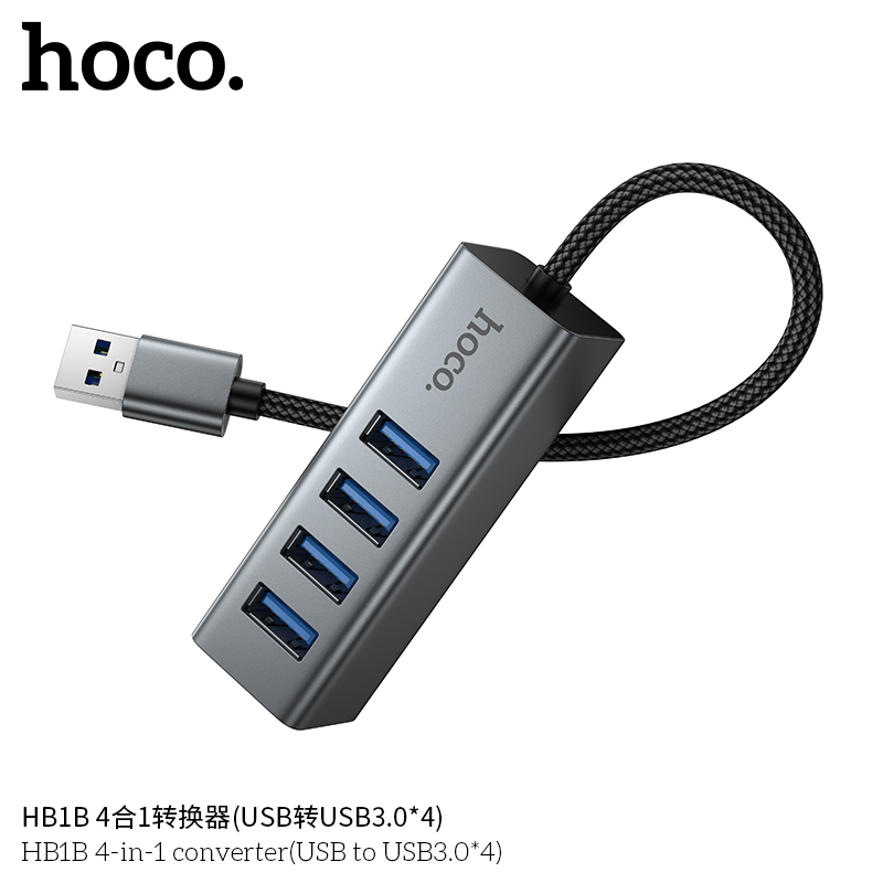 bo-chuyen-doi-hb1b-4-trong-1-moi-usb-sang-usb3-0-4-eZTd043FCstNu2AGG4sr Hoco – Adaptador HB1B 4 en 1 USB a USB 3.0 con Velocidad 5Gbps - Imagen 1