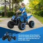Moto de paseo con Batería Phantom ATV Action Wheels Azul de 12 Voltios - Imagen 2