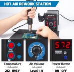 Estación de Soldadura y Aire Caliente WEP 8786D-I SE 2-en-1 – Kit Profesional para Retrabajo Electrónico - Imagen 5