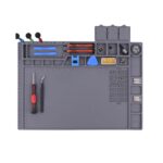 Alfombrilla de Soldadura Magnética HPFIX 932°F (500°C) – Tapete Profesional Anticalor para Reparación Electrónica 44x30cm
