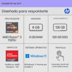 Laptop HP 15.6” Táctil  15-FC0099NR – AMD Ryzen 3 7320U, 8GB RAM, 128GB SSD, Windows 11 - Imagen 3
