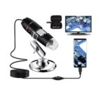 Microscopio Digital USB 40X–1000X Bysameyee – Cámara HD con 8 LED, Soporte Metálico