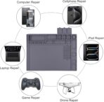 Alfombrilla de Soldadura Magnética HPFIX 932°F (500°C) – Tapete Profesional Anticalor para Reparación Electrónica 44x30cm - Imagen 4