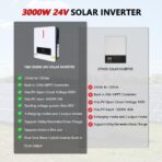 Inversor Solar Híbrido Y&H 3600W 24V a 110V/120V Onda Pura con MPPT 120A – Salida Dual y Funcionamiento Sin Batería - Imagen 4