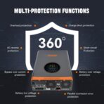 Inversor Solar Híbrido PowMr 3000W 24V a 110V Onda Pura con MPPT 60A – Sistema Off-Grid para Hogar, RV y Energía Solar - Imagen 2