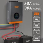 Inversor Solar Híbrido PowMr 3000W 24V a 110V Onda Pura con MPPT 60A – Sistema Off-Grid para Hogar, RV y Energía Solar - Imagen 3