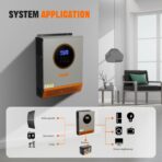 Inversor Solar Híbrido PowMr 2400W 24V a 110V/120V Onda Pura con Controlador PWM 50A – Ideal para Hogar, RV y Sistemas Off-Grid - Imagen 7