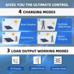 Inversor Solar Híbrido 3600W 24V a 110V/120V Onda Pura con MPPT 120A – Todo en Uno para Sistema Solar, Hogar y RV - Imagen 3