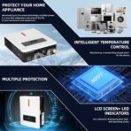 Inversor Solar Híbrido 3600W 24V a 110V/120V Onda Pura con MPPT 120A – Todo en Uno para Sistema Solar, Hogar y RV - Imagen 6