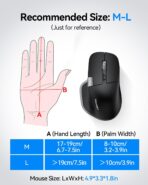 Mouse Inalámbrico TECKNET Bluetooth 5.0 + 2.4G Recargable 4800 DPI 7 Botones Silencioso - Imagen 5