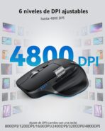 Mouse Inalámbrico TECKNET Bluetooth 5.0 + 2.4G Recargable 4800 DPI 7 Botones Silencioso - Imagen 2