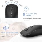 JOYACCESS Teclado y Mouse Inalámbricos 2.4G – Combo Ergonómico Delgado con Nano Receptor USB para PC, Laptop y Windows - Imagen 2