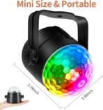 COIDEA Luz Estroboscópica LED de Fiesta 3W – Luz de Discoteca con 7 Colores y Activación por Sonido – Mini Luz DJ con Control Remoto para Karaoke, Bar y Eventos - Imagen 6