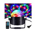 COIDEA Luz Estroboscópica LED de Fiesta 3W – Luz de Discoteca con 7 Colores y Activación por Sonido – Mini Luz DJ con Control Remoto para Karaoke, Bar y Eventos