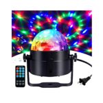 COIDEA Luz Estroboscópica LED de Fiesta 3W – Luz de Discoteca con 7 Colores y Activación por Sonido – Mini Luz DJ con Control Remoto para Karaoke, Bar y Eventos