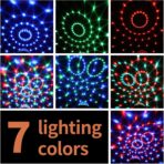 COIDEA Luz Estroboscópica LED de Fiesta 3W – Luz de Discoteca con 7 Colores y Activación por Sonido – Mini Luz DJ con Control Remoto para Karaoke, Bar y Eventos - Imagen 4