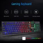 BlueFinger Combo Gamer RGB Teclado Retroiluminado + Mouse Gaming LED + Alfombrilla USB para PC y Laptop - Imagen 3