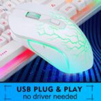 MageGee K1 Combo Gamer Teclado RGB Retroiluminado + Mouse Gaming USB 104 Teclas para PC y Laptop - Imagen 5