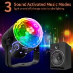 COIDEA Luz Estroboscópica LED de Fiesta 3W – Luz de Discoteca con 7 Colores y Activación por Sonido – Mini Luz DJ con Control Remoto para Karaoke, Bar y Eventos - Imagen 2